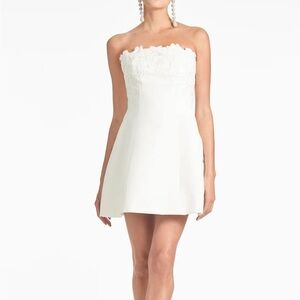 Sachin + Babi Cream Strapless Mini Sundress